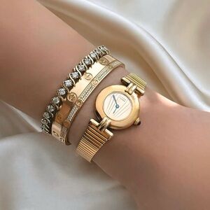 AUTHENTIC RARE VINTAGE CARTIER GOLD WATCH - WITH BOX